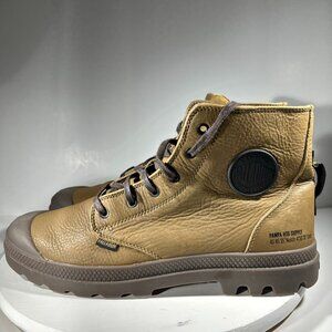 Palladium Pampa HTG Supply Mens Size 12 Boots Soft Leather Brown Ankle Shoes Toe